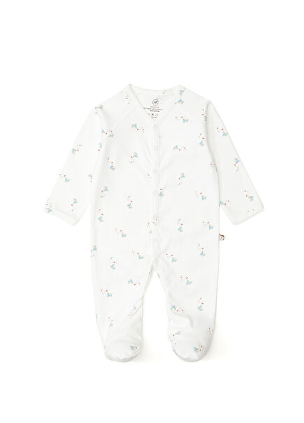 Patterned Unisex Baby Organic Cotton Jumpsuit