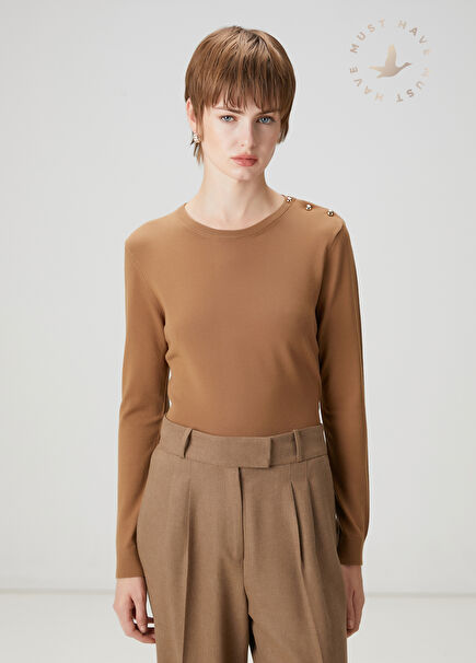 Koyu Bej Basic Kazak