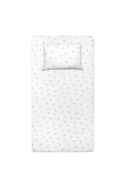 Astra Organik Pamuk Saten Çocuk Lastikli Çarşaf ve Yastık Seti 100 x 200 cm + 50 x 70 cm