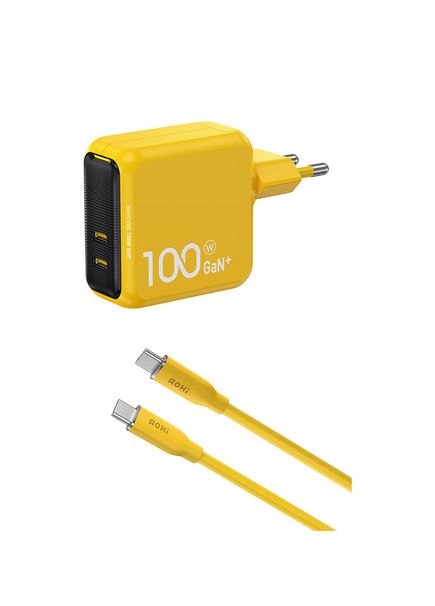 Magcube 100W 2 Port Charging Adapter & 140W 1m PD 3.1 480Mbps Super Fast Charging Data Cable Set