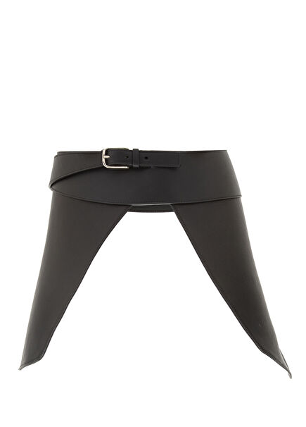 Black Women's Leather Belt