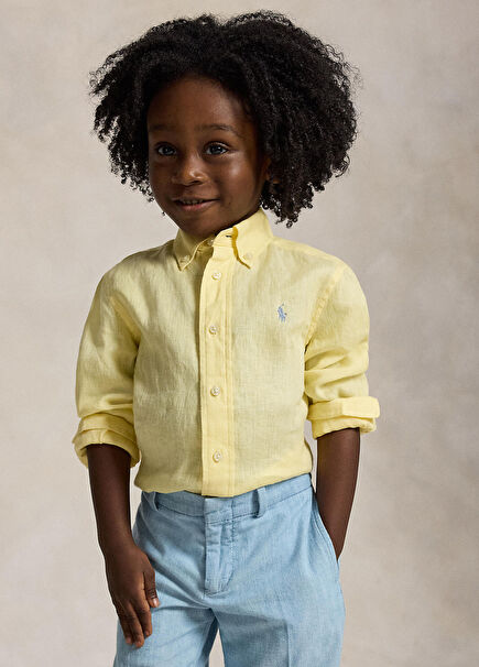 Yellow Boy's Linen Shirt