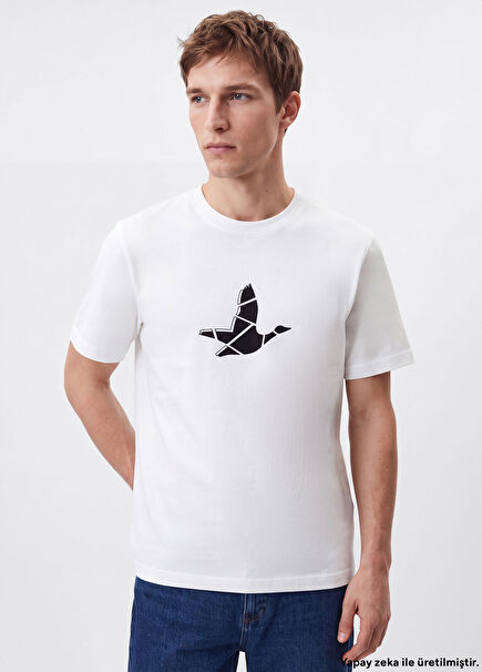 Relaxed Fit Off-White T-Shirt