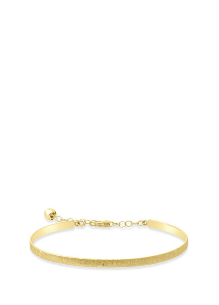 Sparkling Handcuff 14K Gold Women's Bracelet