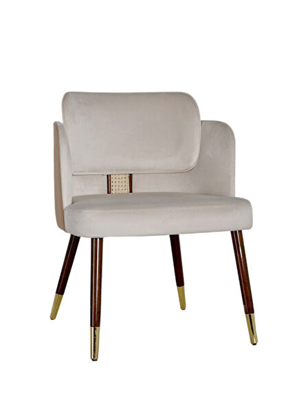 Chichi Beige Beige Wooden Chair