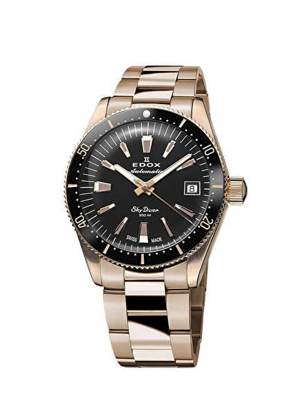 SkyDiver 80131-37RNM-NI Rose Gold Siyah Metal Unisex Kol Saati