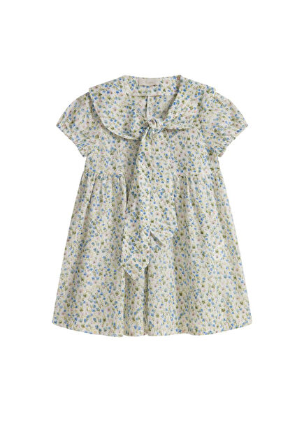 Lilibet Multicolored Cotton Short Sleeve Girls' Dress