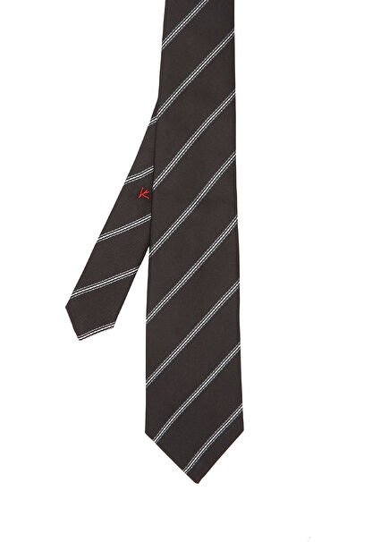 Çok Renkli Desenli İpek Kravat