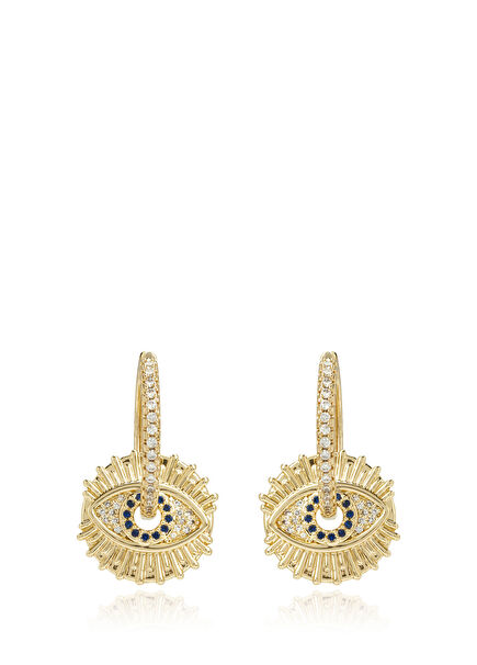 Women's Hoop Earrings With Eye Detail
