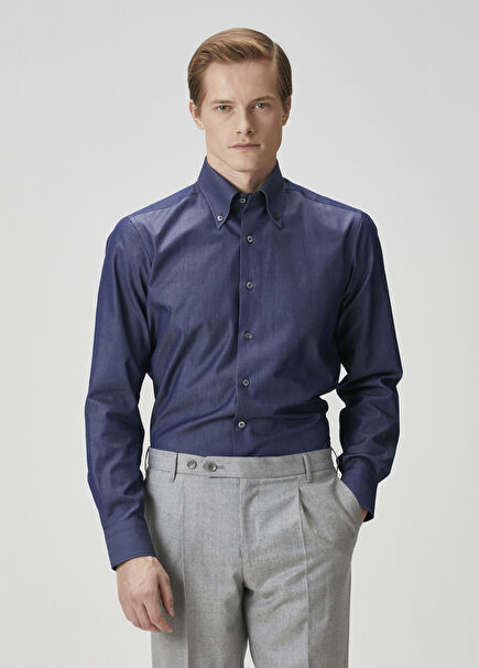 Eros Lacivert Gömlek