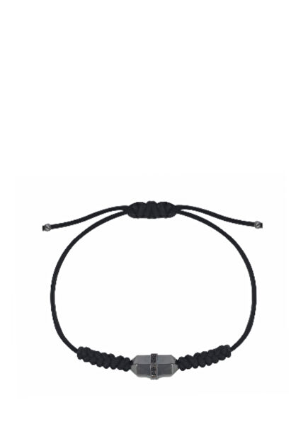 Black Diamond Detailed Men's Bracelet