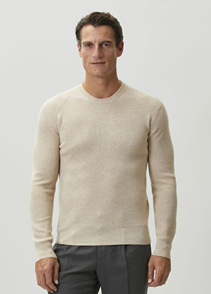 Beige Cashmere Sweater