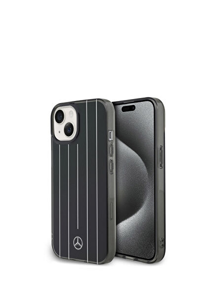 New Urban 3  iPhone 15 Sert PC Paralel Çizgi Desenli Telefon Kılıfı