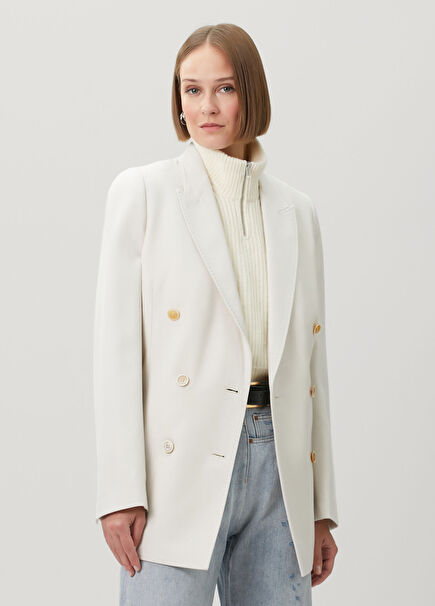 Ekru Yün Blazer