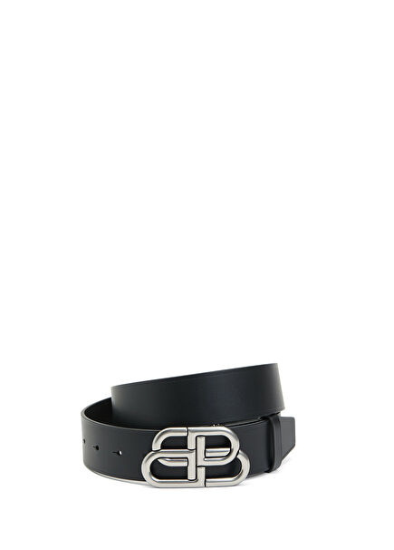 Black Mens Leather Belt