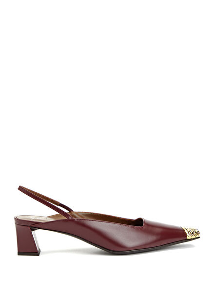 Burgundy Women's Leather Heels