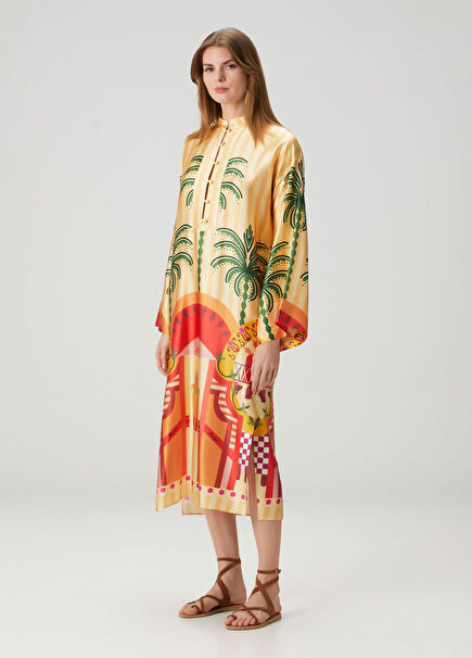 Fiorenza Print Silk Kaftan