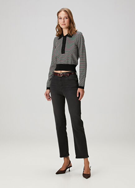 Le Seek Straight Antrasit Jean Pantolon