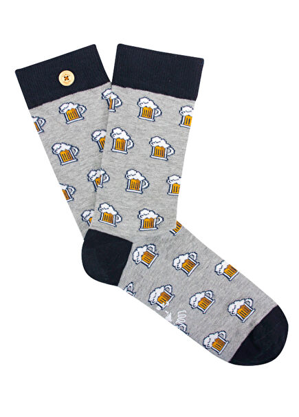 Leopold Zoe Gri Erkek Çorap