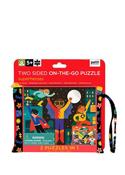 Superheroes Portable Bagged Double-sided Puzzle