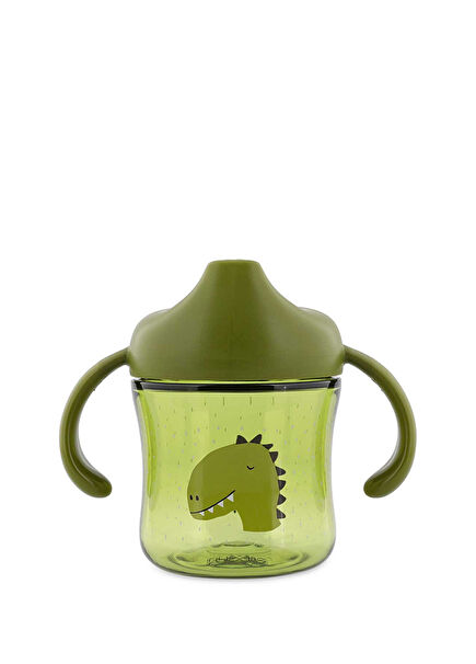 Mr. Dino Unisex Baby Lapping Cup with Green Tritan Handle