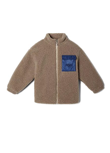 Camel Çocuk Shearling Mont
