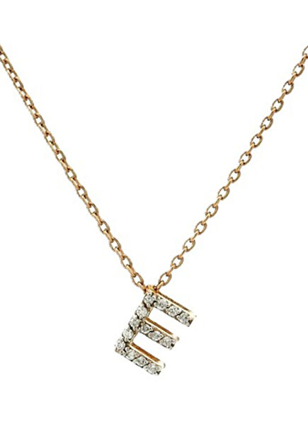 Initials Diamonds Women's Gold Necklace