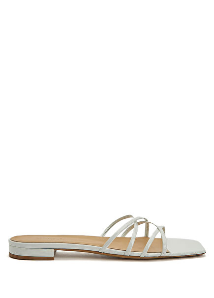 Ecru Women's Leather Mules