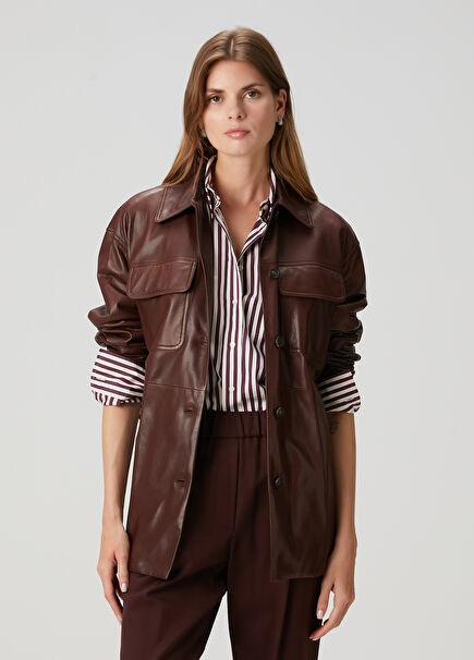 Burgundy Leather Jacket