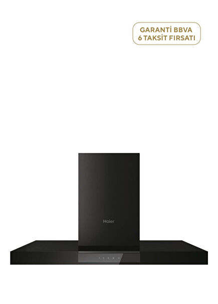 Haier HATS9DCS56B Black Wall Mounted Hood 90 cm