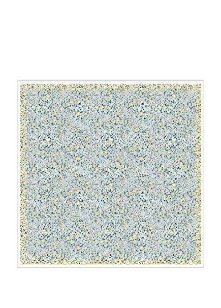 Crispy Floral Patterned Twill Silk Women's Scarf