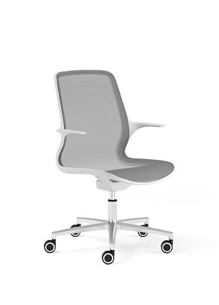 Allegro Height Adjustable White Office Chair