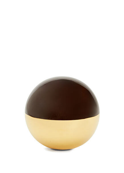 Brown Gold Sphere Sculpture