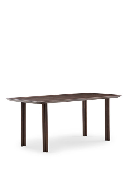 Komo Solid Dark Wood Rectangular Dining Table