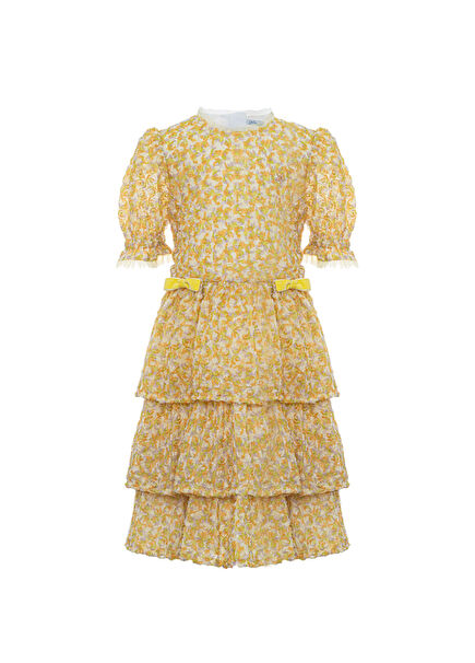 Gilda Sarı Kız Çocuk Elbise