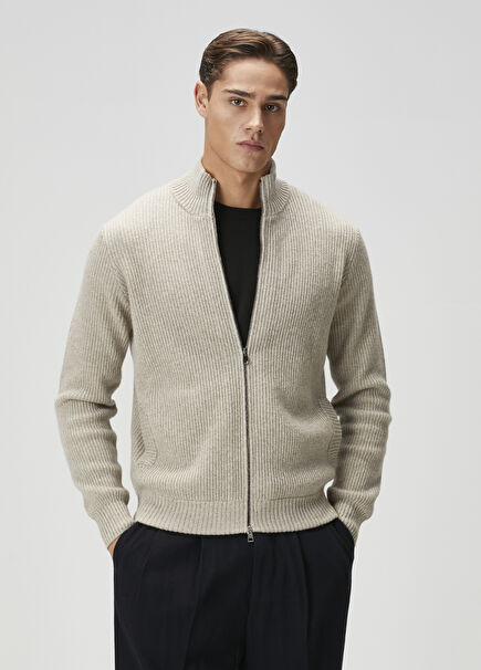 Bej Yün Triko Hırka