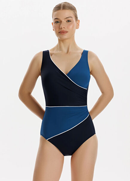 Lustina Renkli Kalın Askılı Kadın Mayo 