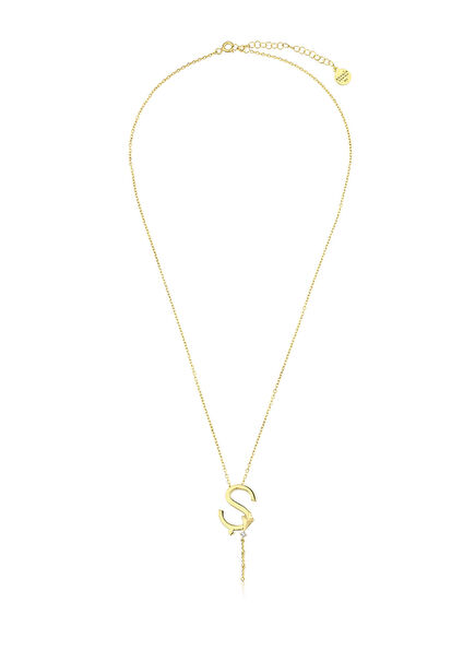 Deniz Ş Harfi Gold 14 Ayar Altın Kadın Kolye