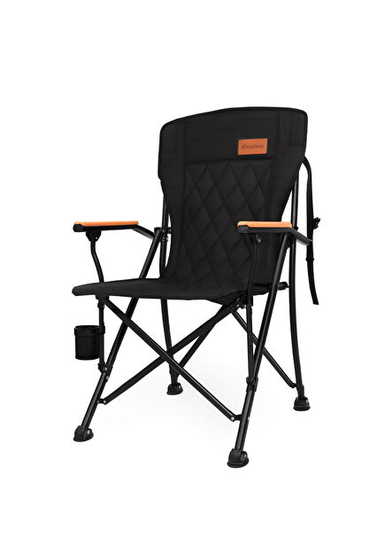 Polar Comfort Plus Ultra Black Folding Camping Chair