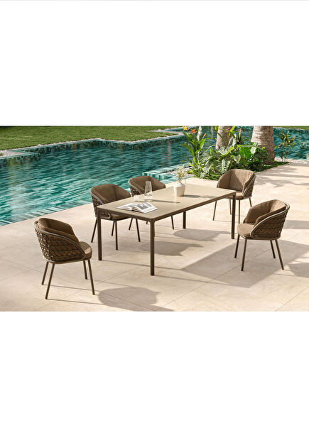 Nomad Brown Garden Table Set