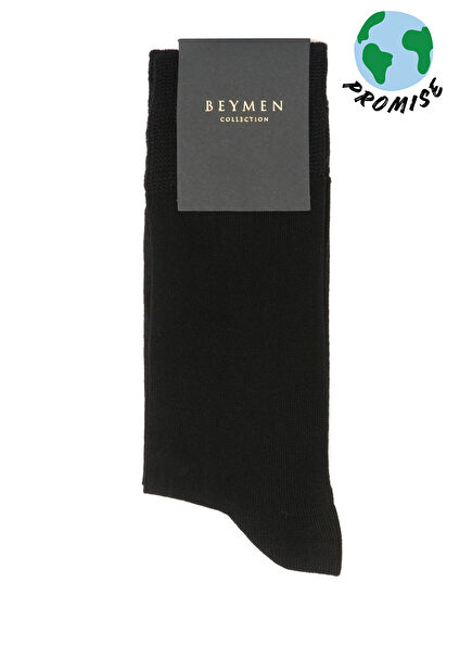 Siyah Çizgi Dokulu Erkek Çorap