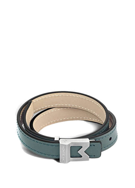 Green Men's Leather Bracelet