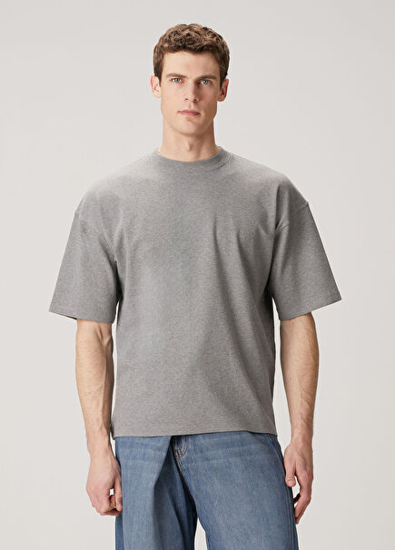 Koyu Gri Basic T-shirt