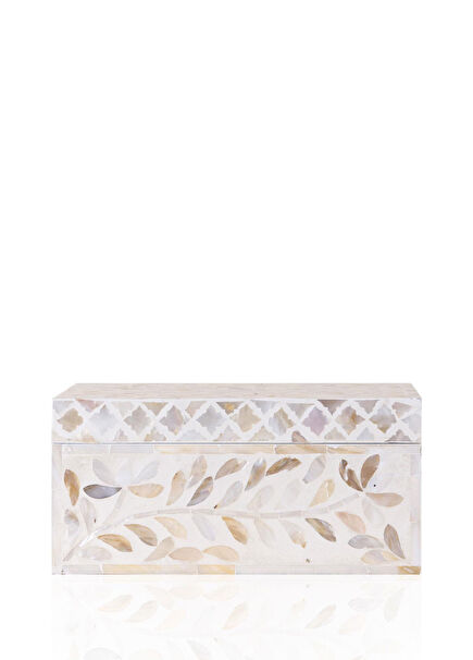 Sedef Seramik Dikdörtgen Dekoratif Kutu 25 x 16 cm