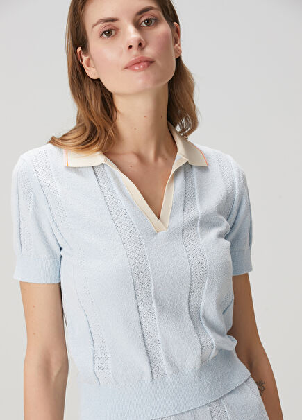 Blue Polo Sweater