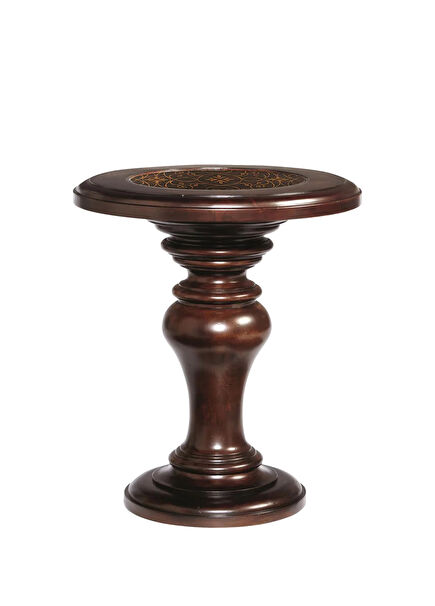 Valencia Kahverengi Ahşap Yan Sehpa