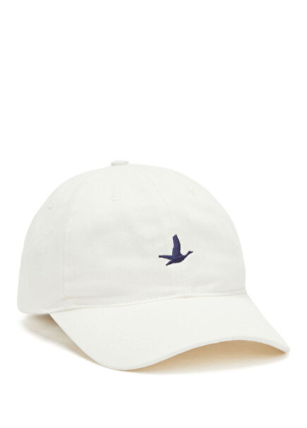 White Logo Embroidery Men's Gabardine Hat