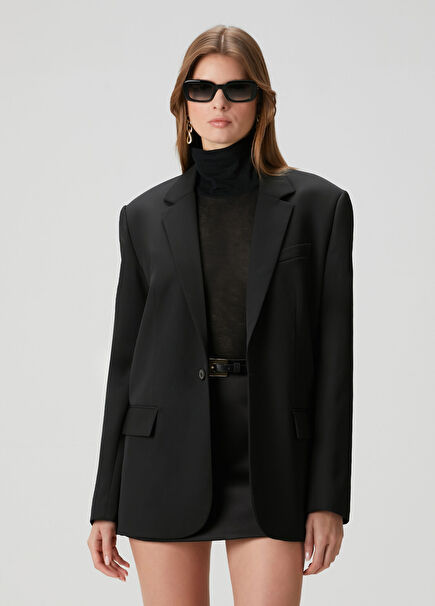 Siyah Yün Blazer