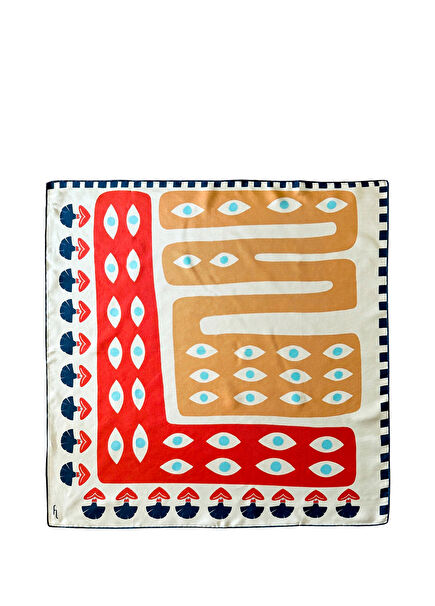 Apple Of My Eye Colorful Silk Women's Scarf