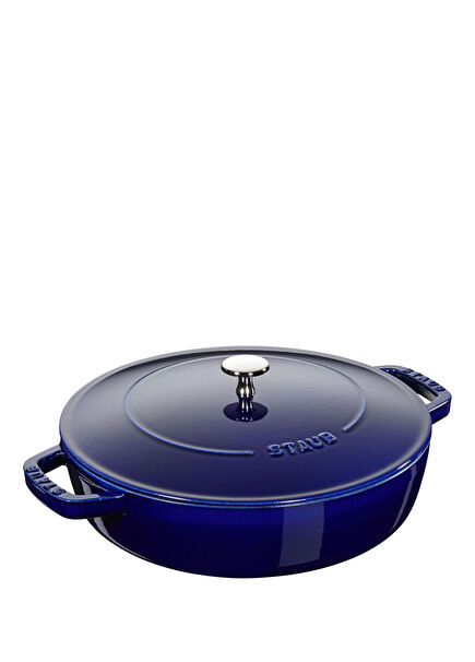 Chistera Dark Blue Cast Iron Saute Pan 28 cm